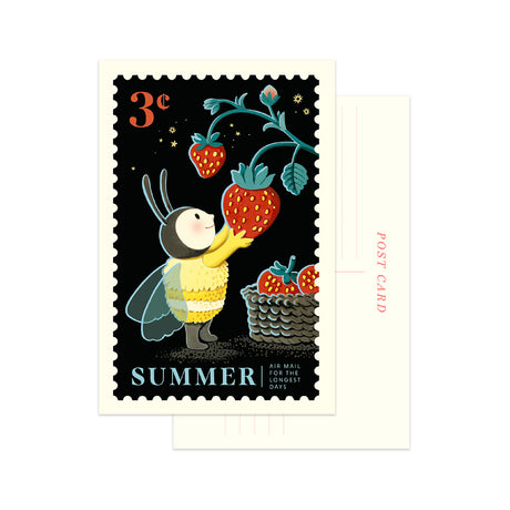 Summer Berry Basket Post Card