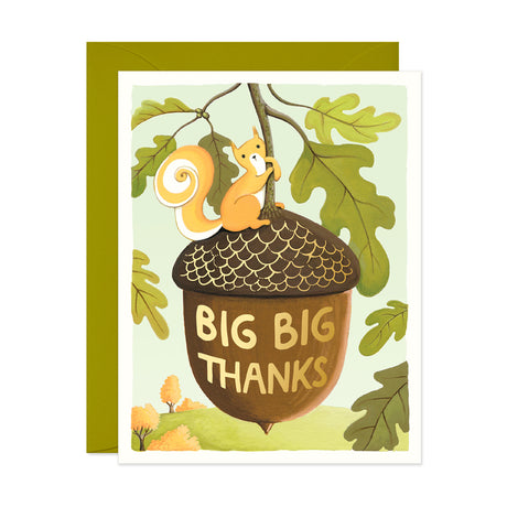 Squirrel Big Thanks Greeting Card