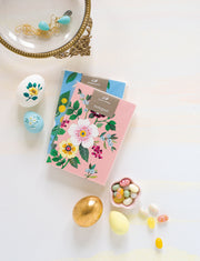 Floral Pocket Notepads in Pink and blue hand painted by Afsaneh Tajvidi