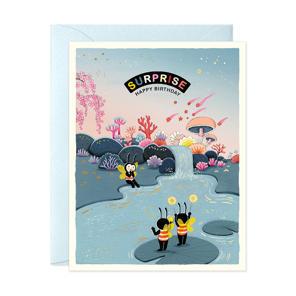 Pondside Surprise Birthday Greeting Card