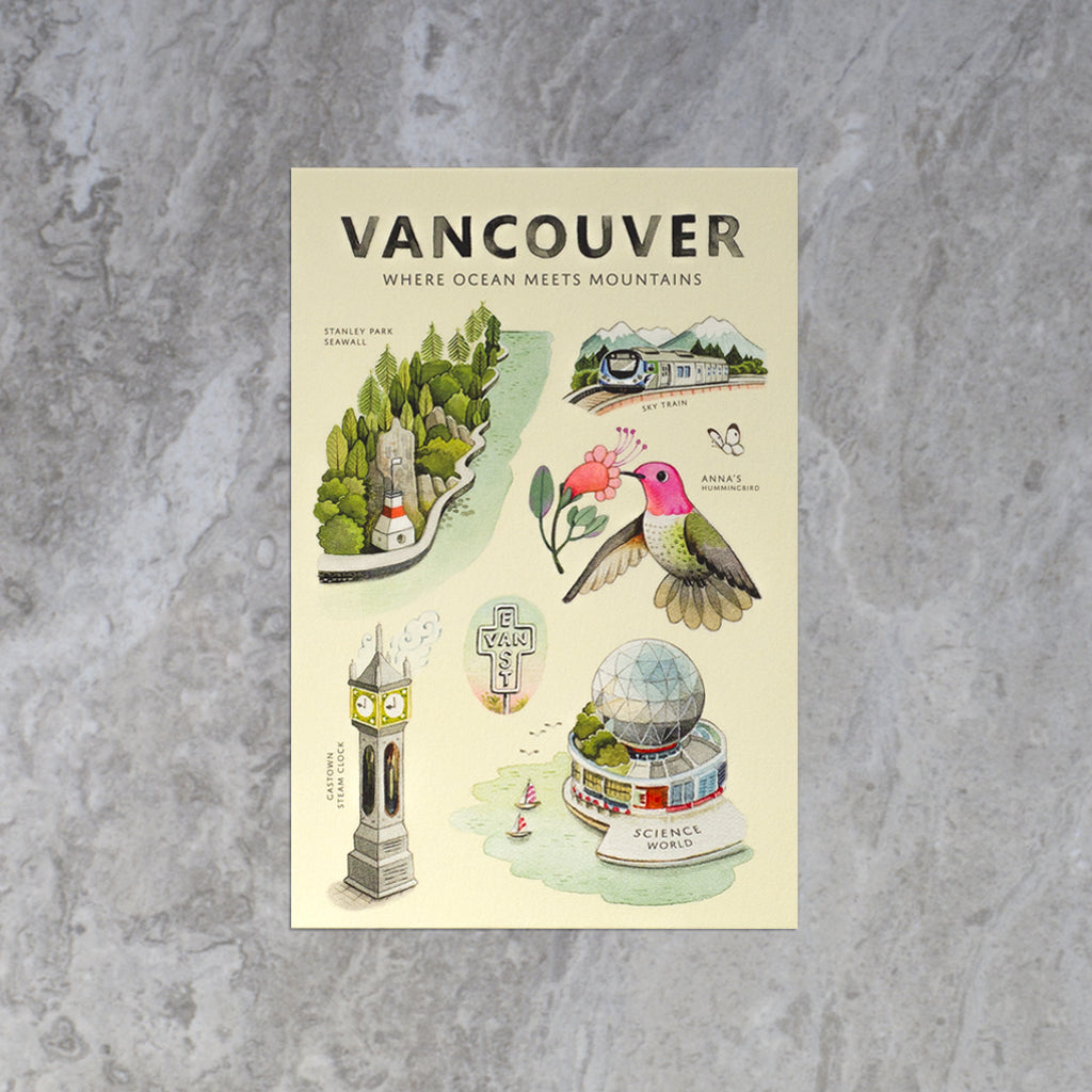 Vancouver Icons: Hummingbird Postcard