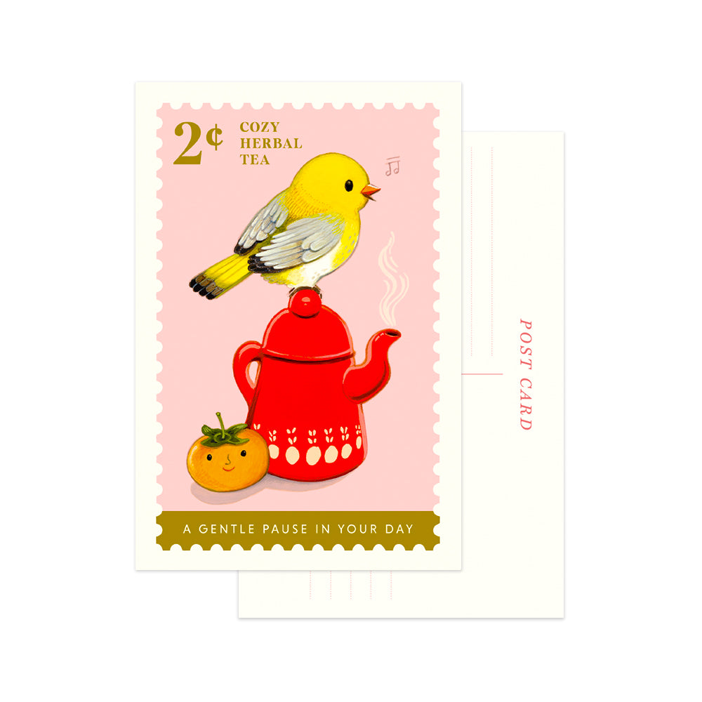 Cozy Herbal Tea Postcard