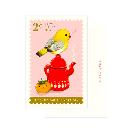 Cozy Herbal Tea Postcard