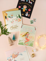 Holiday and Christmas Hand Painted Greeting Cards by Afsaneh Tajvidi of JooJoo Paper
