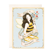 Bee Girl Birthday Greeting Card
