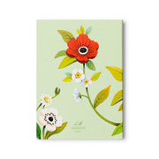 Green Floral Notepad featuring hand-painted gouache botanicals by JooJoo Paper
