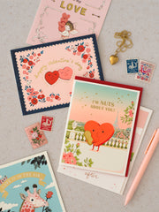 Valentine and Love vintage style greeting cards by Afsaneh Tajvidi of JooJoo Paper
