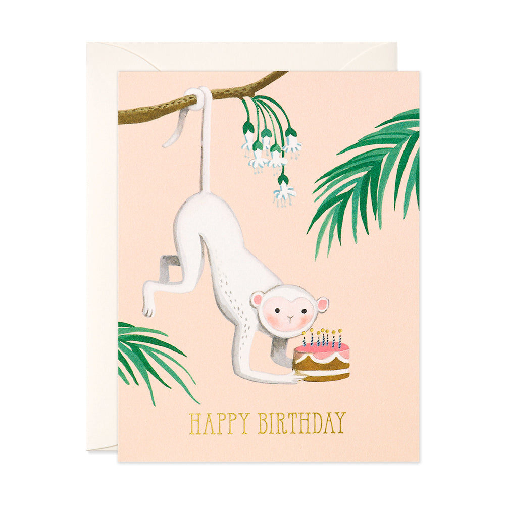 Monkey Birthday Greeting Card