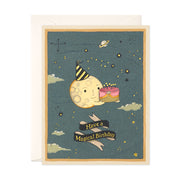 Moon Cake Birthday Greeting Card