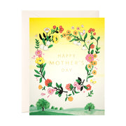 Yellow Floral Mother's Day Greeting Card by JooJoo Paper