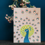 Pink Peacock Happy Birthday Card