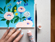 Hand-Painted Gouache flowers by Afsaneh Tajvidi of JooJoo Paper