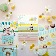 Pastel Colors Gouache Illustration Greeting Cards by JooJoo Paper